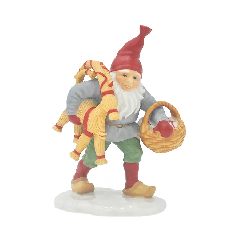 Party Decoration Christmas Scene Lucky Elf Santa Claus Grandpa Figurine Sculpture Home Ornament Holiday Gifts Ceramic Crafts
