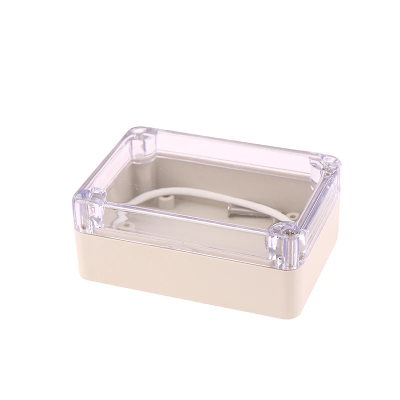 Small Plastic Waterproof Transparent Outdoor Alarm Waterproof Box DIY Project Electronic Box Enclosure Security Module Shell