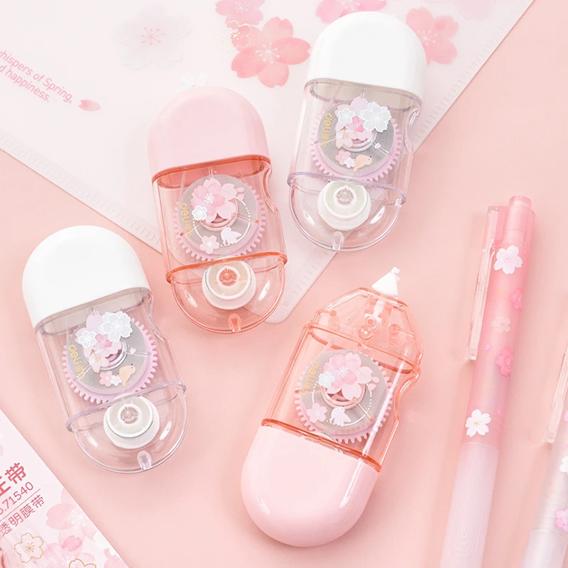 1 Stück Schulbedarf Sakura Korrekturband Niedliche kleine tragbare kleine frische Studenten mit großer Kapazität Kawaii Korrekturband