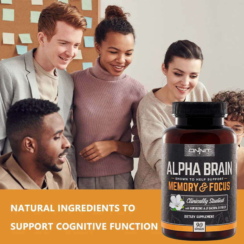 Alpha Brain Supplement - Helps Maintain Brain Cells, May Improve Memory, Concentration and Cognitive Processing Speed