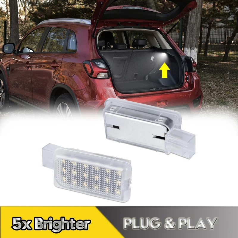 

2Pcs/Set Canbus LED Luggage Compartment Lights Car Trunk Lamps For Mitsubishi ASX 18smd 6000K White Car Accessories