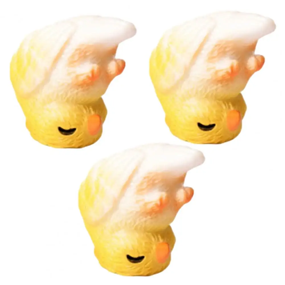 Small Decorative Resin Pieces Miniature Garden Decorations 3pcs Miniature Parrot Figurines Set Adorable Resin Bird for Fairy