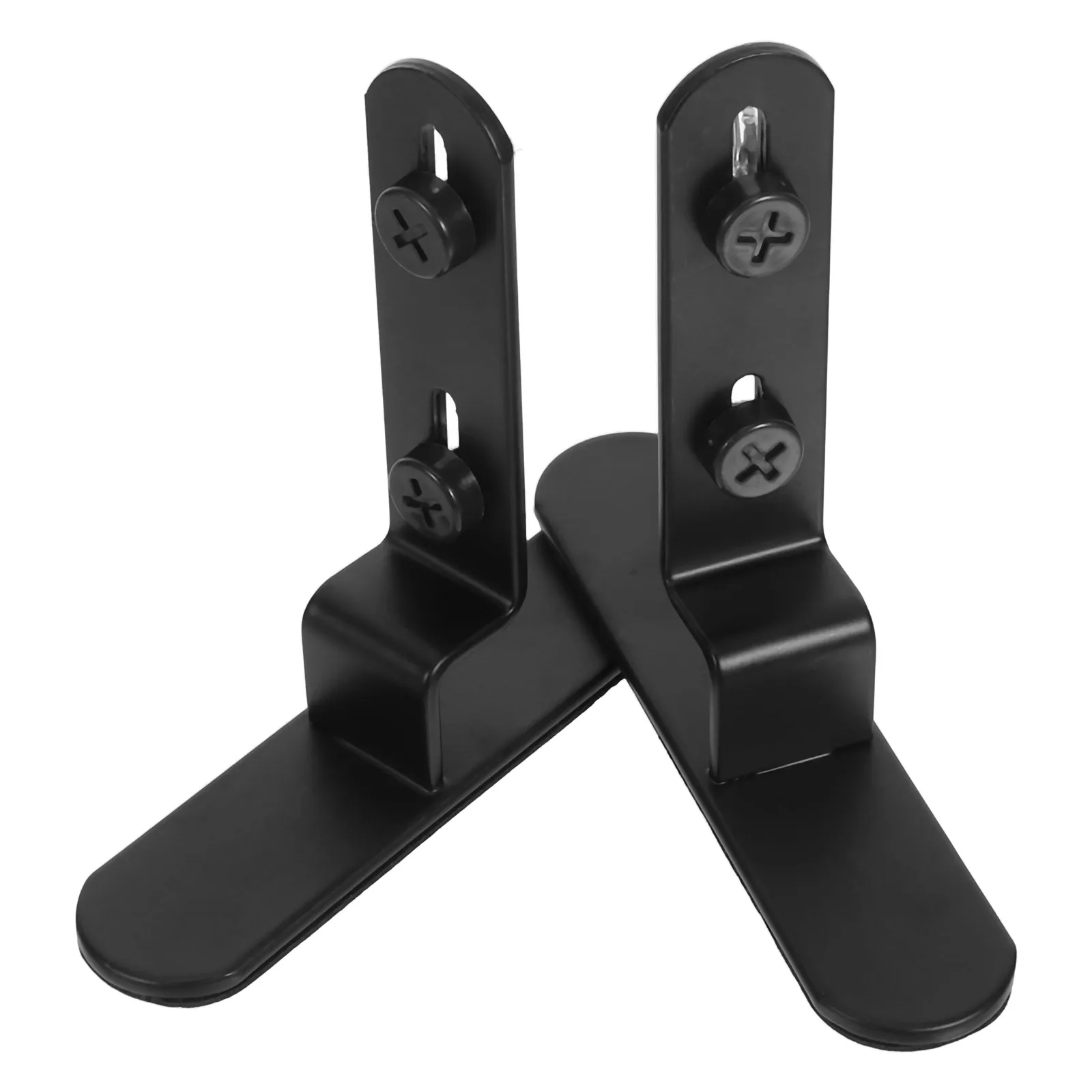 

2 Pcs Perfboard Brackets Metal Pegboard Display Support Accessories Desktop Attachment Mount Black Fixing