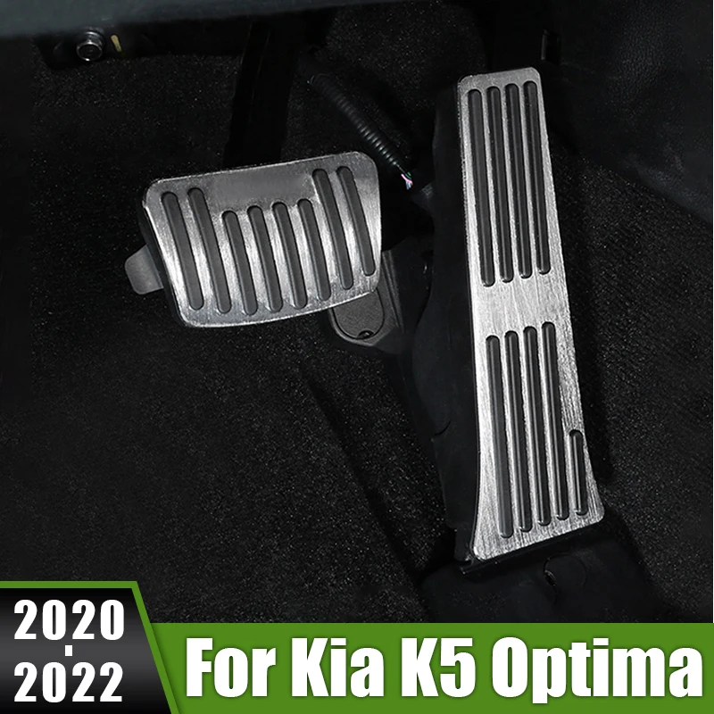 

For Kia K5 DL3 Optima 2020 2021 2022 Aluminum Alloy Car Accelerator Fuel Brake Pedals Cover Anti-Slip Pads Case Accessories