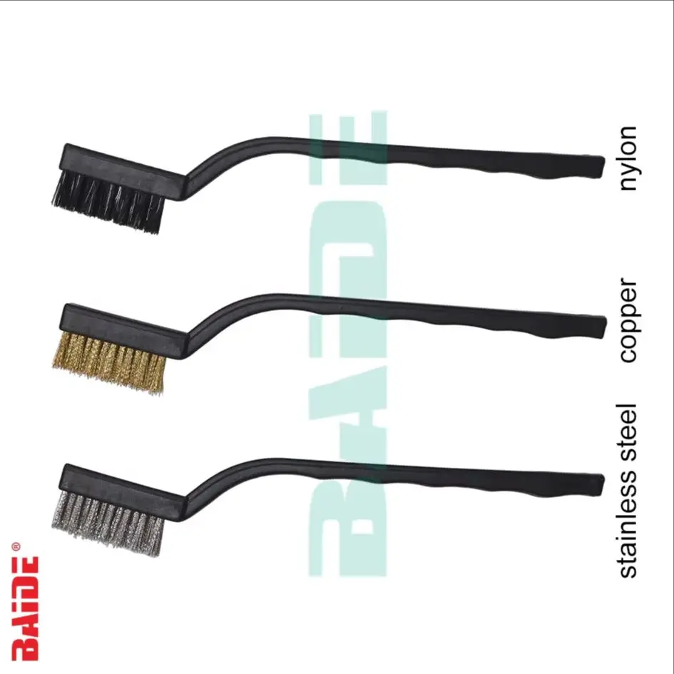 

170mm Stainless Steel Wire Brush Nylon Copper Wire Brushes Clean Derusting Tool Industrial Toothbrush for Rust Removal Cleaning