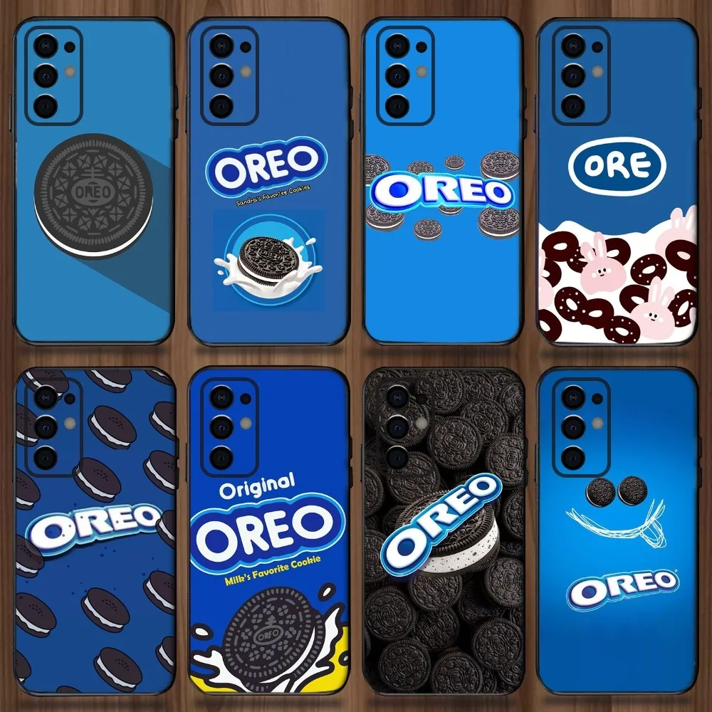 O-OreoS Chocolate Milk Cookies Phone Case For Samsung Galaxy A13,A21s,A22,A31,A32,A52,A53,A71,A80,A91 Soft Black Cover