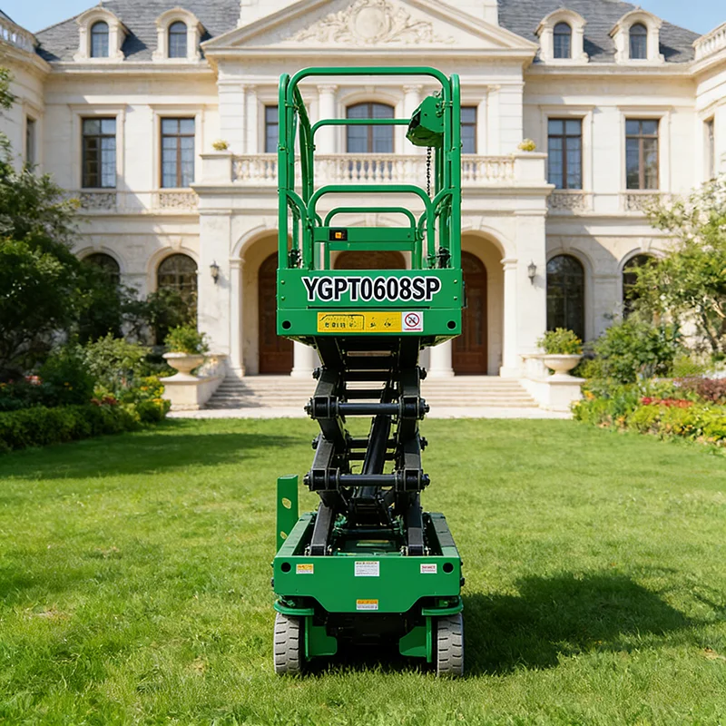 Electric Scissor Lift Platform Self Propelled Mobile Aerial Work Lift with Extended Platform for Warehouse Maintenance