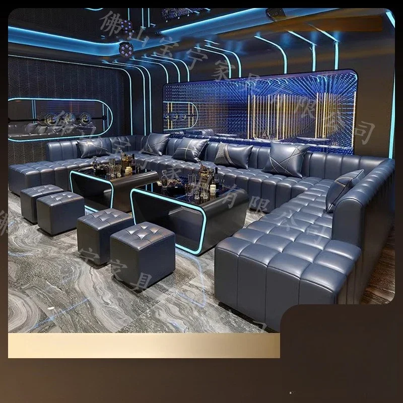 Nightclub ktv box sofa business party room karaoke club bar UL type card seat coffee table combination