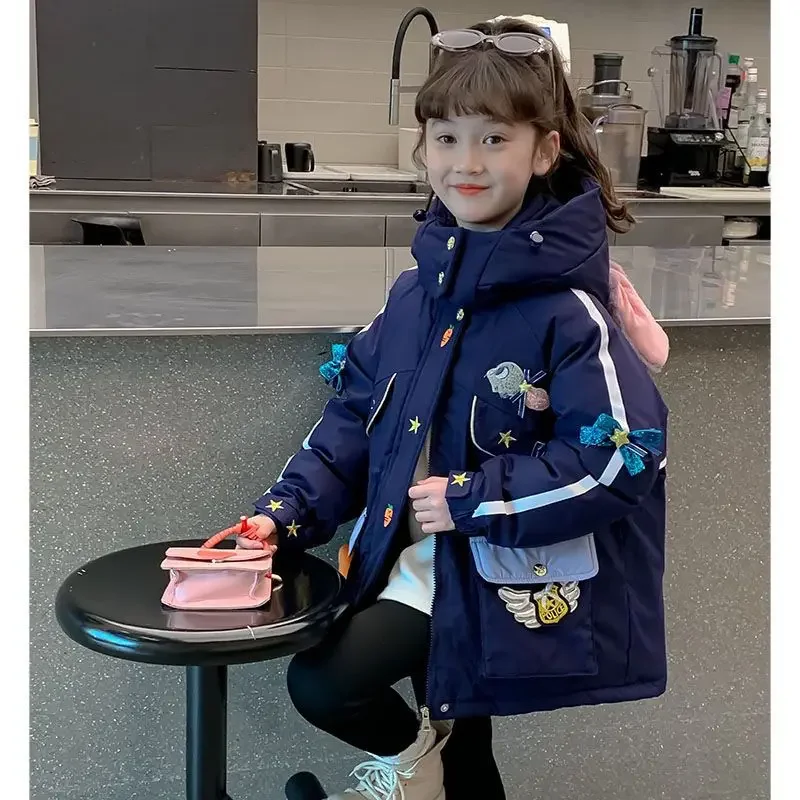 

Zootopia anime girls' thickened cotton coats, children's autumn and winter velvet Judy Hopps parkas, comfortable and cute