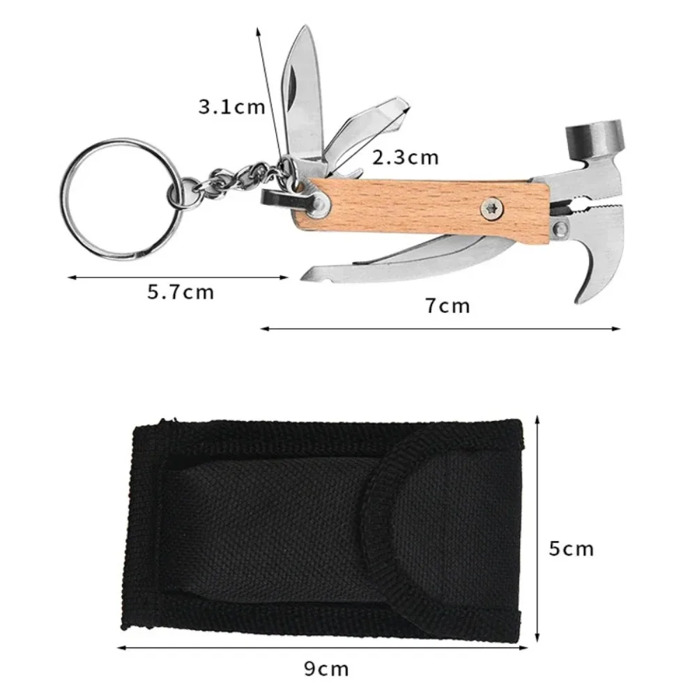8-in-1 في الهواء الطلق متعدد المهام مطرقة بمخلب للرجال زوج الجد هدايا لصديقها أدوات باردة التخييم الاشياء بقاء أدوات
