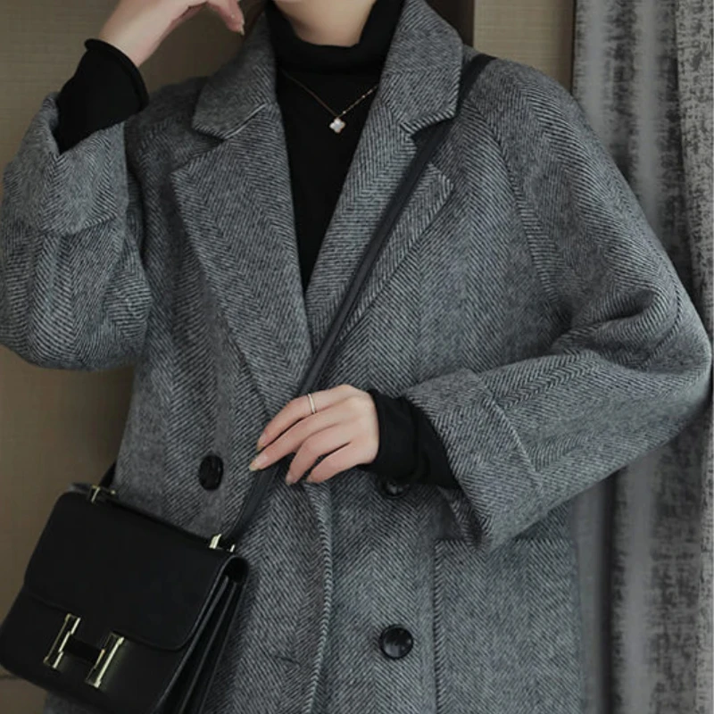 Plain Double Breasted Women's - Winter Clothing On Sale Women'S recension och pris