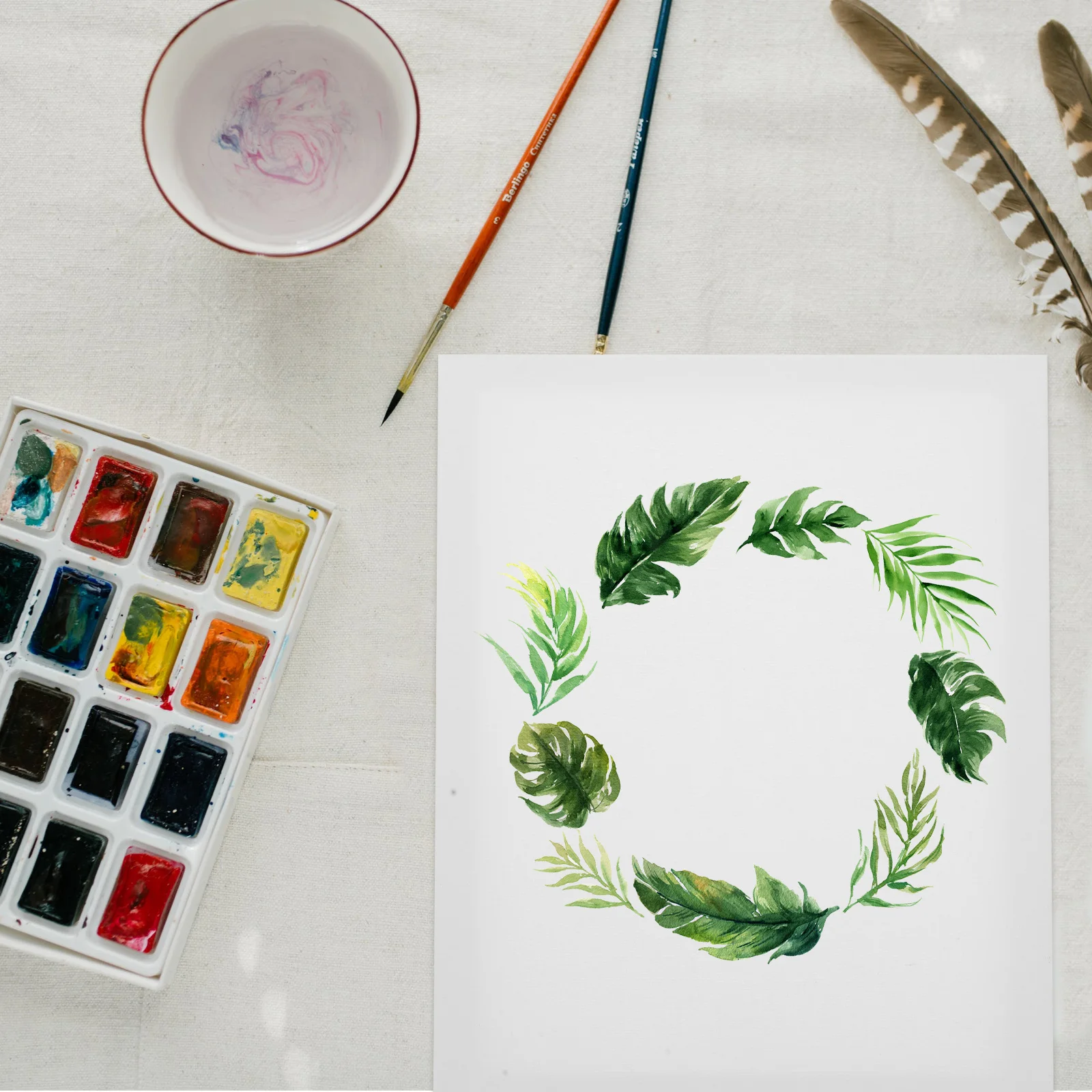 

2pcs Oil Painting Frames Art Painting Frames Stretched Canvas Panels For Acrylic Watercolor Diy Art Blank Drawing Boards Durable