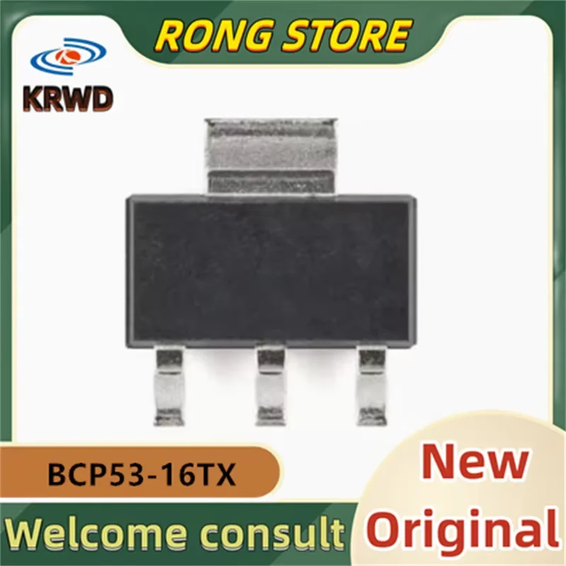 (50 Buah/100 Buah) P5316T BCP53-16TX BCP53 SOT-223 80V,1A Chip IC Baru dan Asli