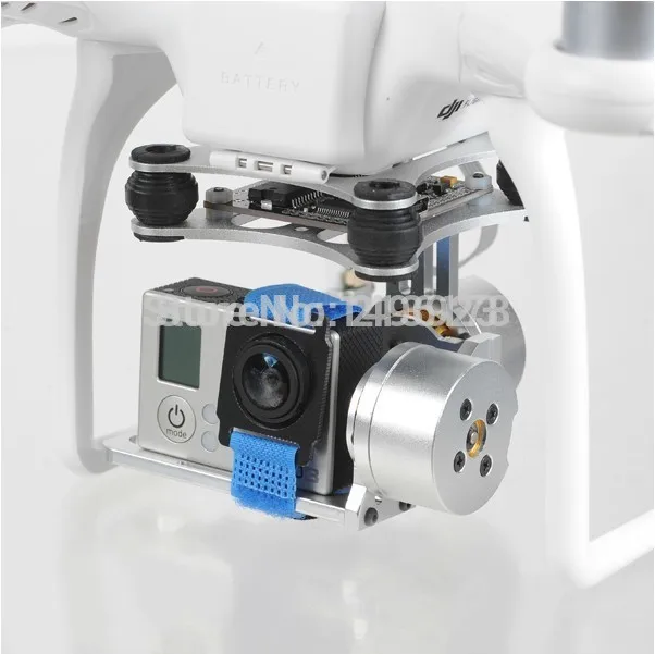 2 Axis CNC Aluminum Brushless Camera Gimbal Mount Kit FPV Metal Aerial For Phantom 3 2 / Walkera X350 Gopro Hero Quadcopter FPV