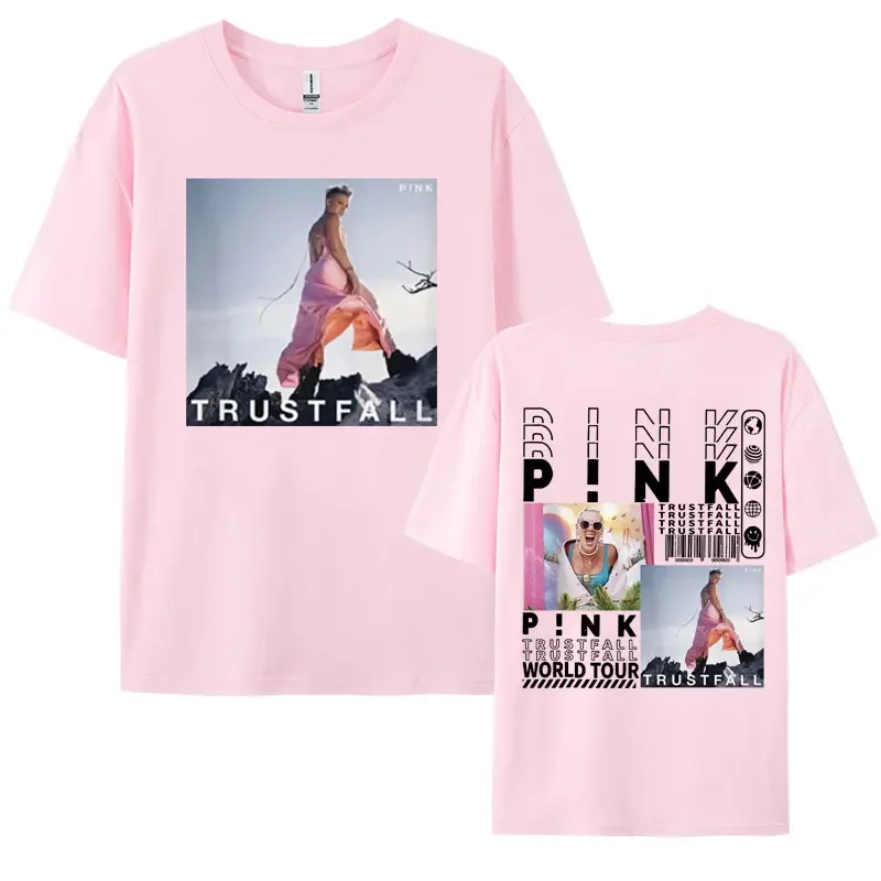 P!nk Pink Singer Summer Carnival 2024 Tour T Shirt Trustfall Album Music Concert T-shirt Men Women Fashion Aesthetic Cotton Tees