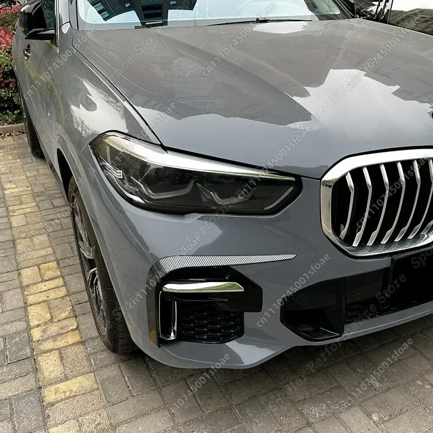 BMW X5 G05 M 스포츠 2019-2022용 2피스 프론트 범퍼 립 스포일러 사이드 스플리터 디퓨저 바디킷 튜닝 윈드 나이프 스티커 커버 썸네일 3