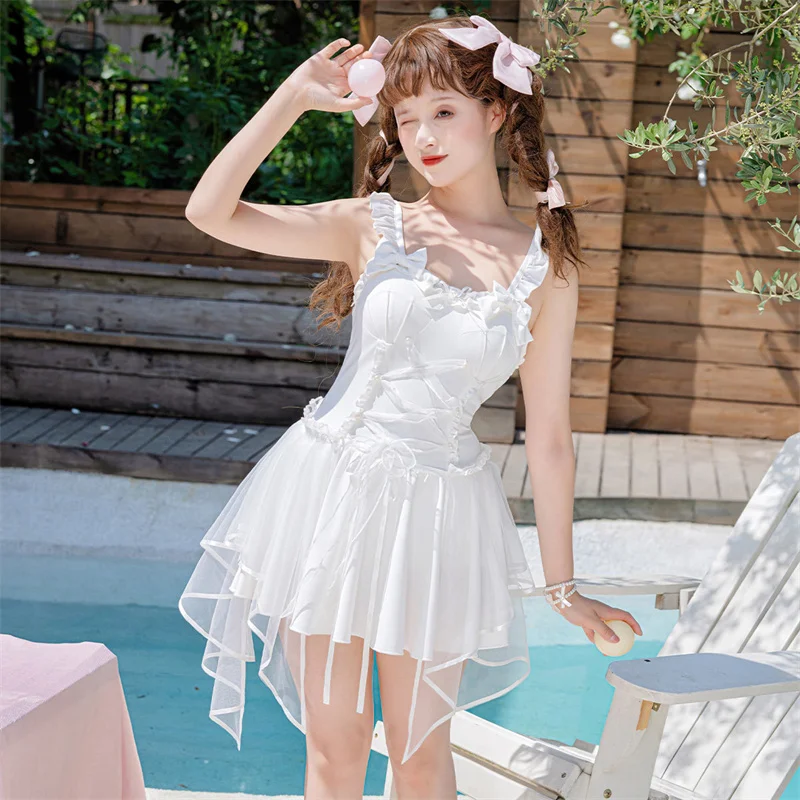 summer-lolita-swimsuit-daily-cute-white-halter-swimwear-woman-one-piece-swimsuit-bow-tie-lace-beachwear-dress