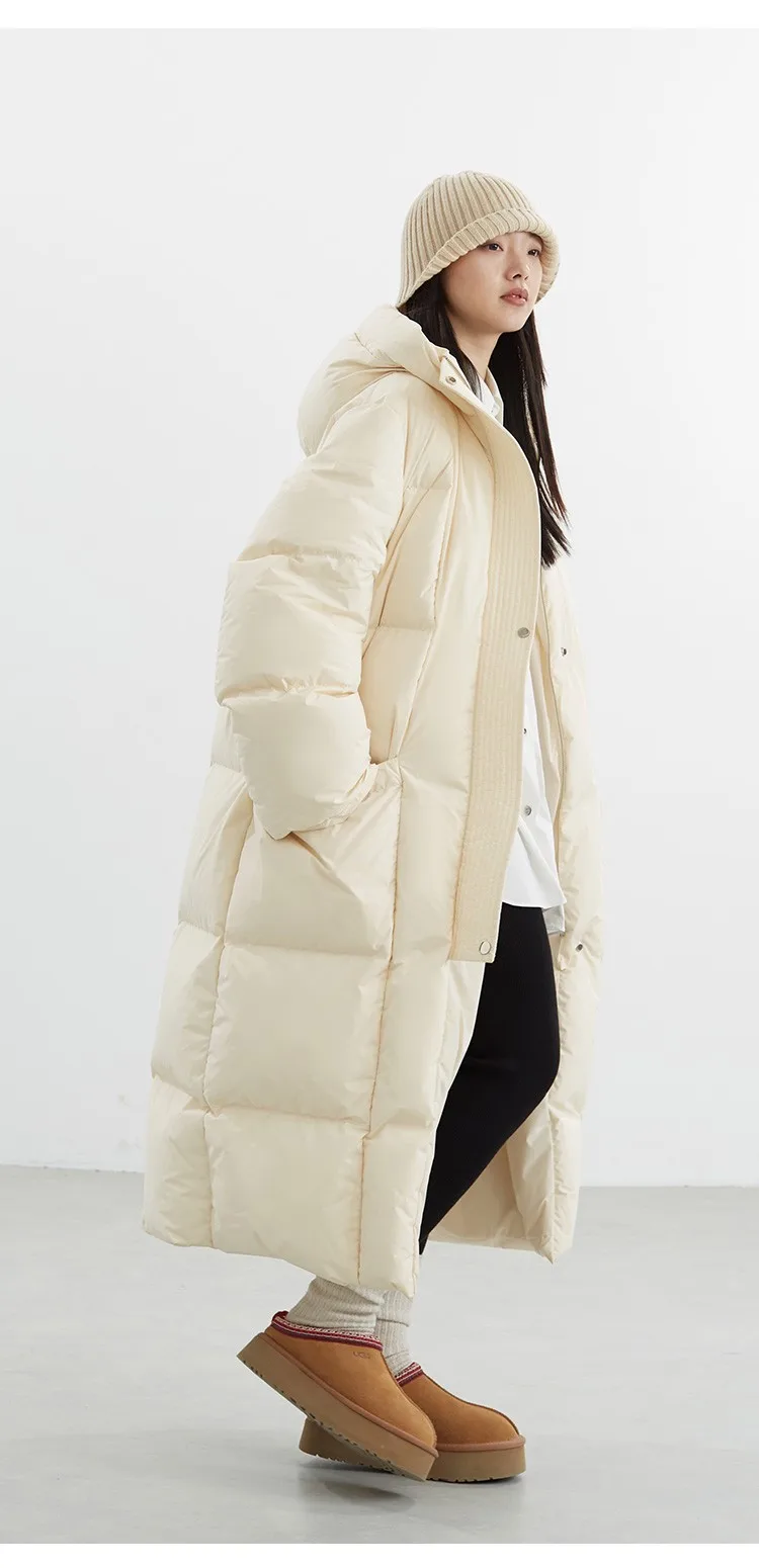 Women's Mid-Length Goose down Jacket~Thickened Warm Coat 2026 Autumn and Winter New Style Hooded Top
