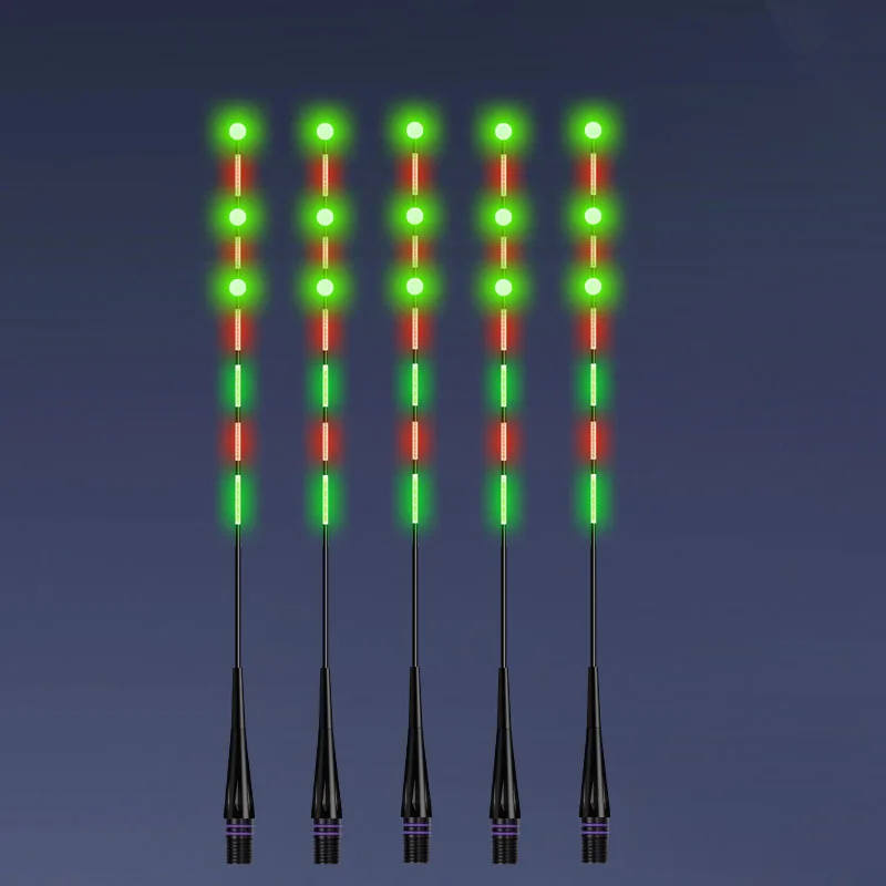 

5pcs/Lot Optical Fiber Lights Fishing Floats LED Luminous Drift Tail High Quality Fishing Tackles Bobbers Accessory