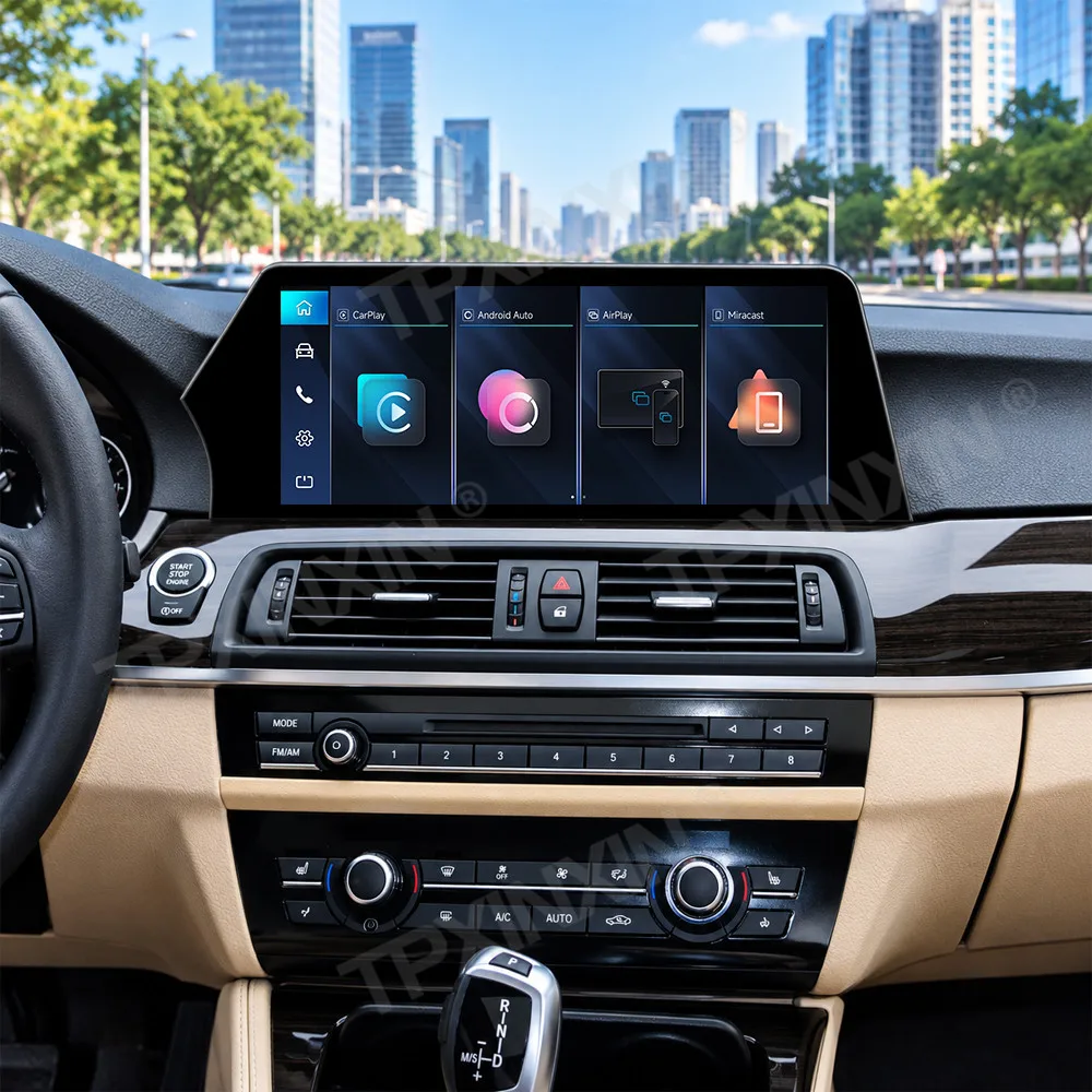 Blade Screen Linux Car Radio For BMW 5 Series F10 F18 2013~2017 Wireless CarPlay Android Auto GPS Navigation Multimedia Player