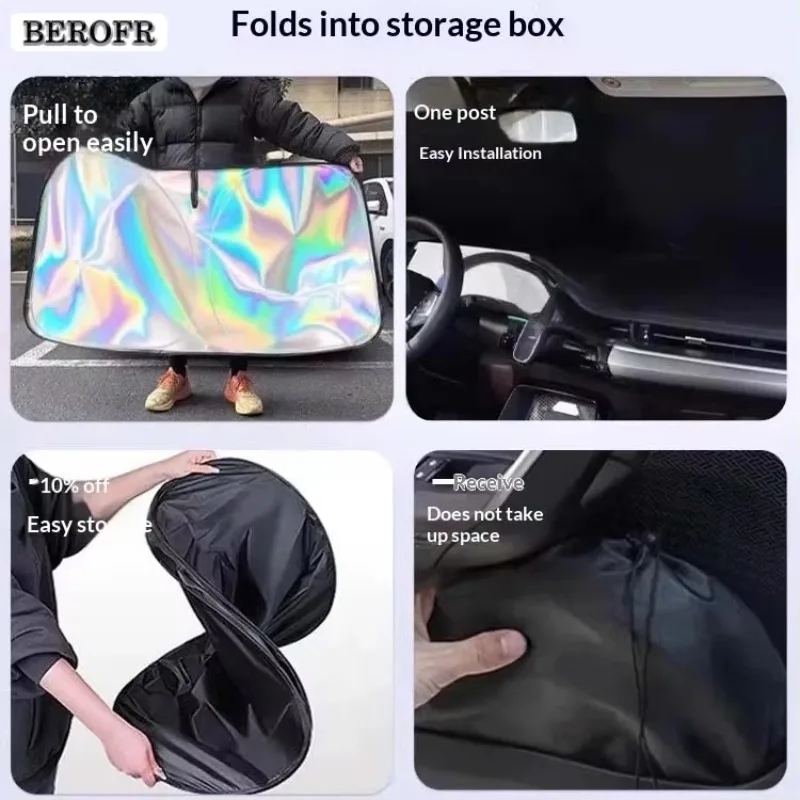 Car Sunshade For VW Volkswagen Touran 5T 2015~2025 2024 2023 Front Windshield Sun Visor Cover Anti UV Protection Accessories view 5