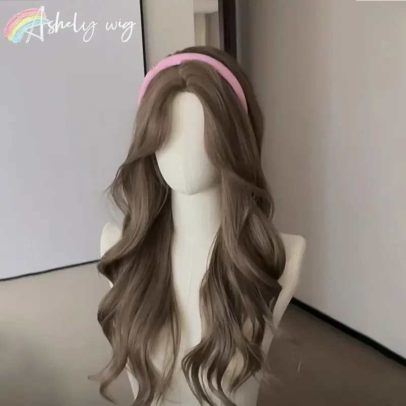 

Ashely wig for women 24inch long wavy hair wig lolita body wave Synthetic Wigs cute natural soft headband wig