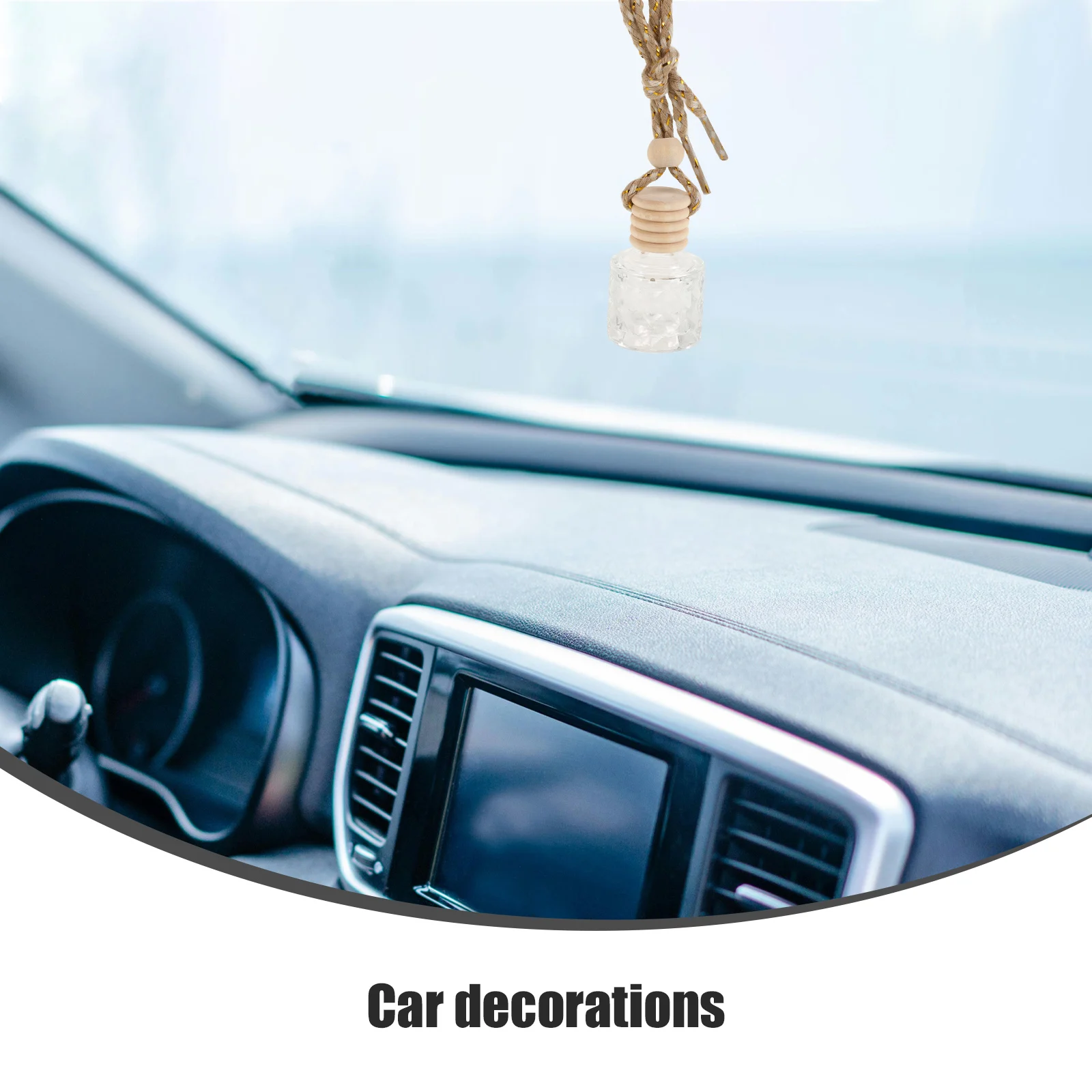 

2 Pcs Aromatherapy Bottle Pendant Car Air Freshener Diffuser Perfume Bottles Refillable Glass Cars