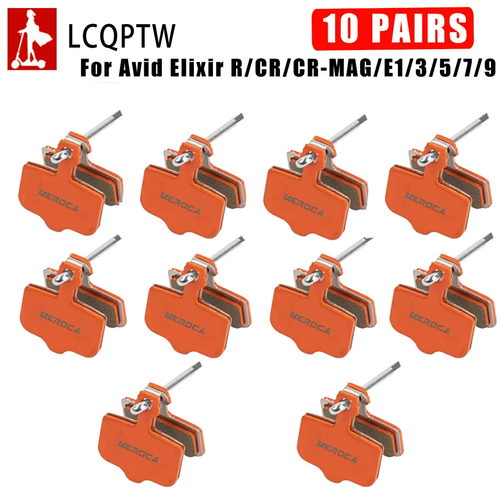 10 Pairs Bicycle Resin Disc Brake Pads for Avid Elixir R/CR/CR-MAG/E1/3/5/7/9 Sram X0 XX DB1/3/5 MTB for Dualtron Thunder Parts