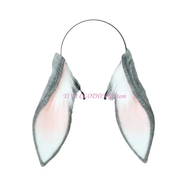 

N5KF Anime Cosplay Props Hair Hoop Furry Hair Styling for Halloween Headband Furry Rabbit Animal Carnivals