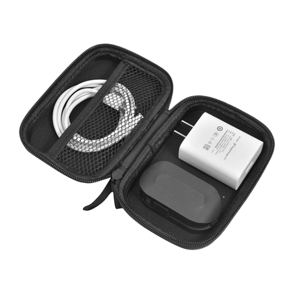 Eva saco do disco rígido externo, à prova de choque, sacos de armazenamento do fone de ouvido, gadgets anti-scratch tech, caso portátil, impermeável com bolso de malha