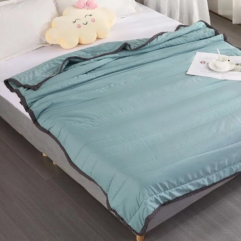 Summer Cooler Quilt Children Adults Thin Air Conditioned Quilt Soft Comfortable Ice Blankets Lunch Break Blanket for Bed