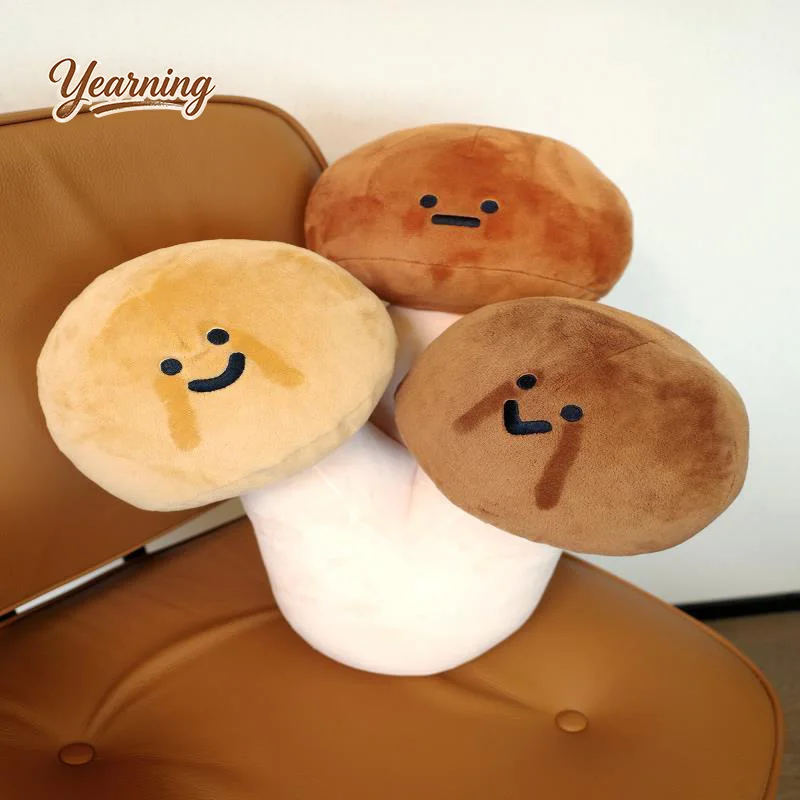 Funny Mushroom Plush Pillow for Sofa - Kinji Mushroom Cute Nap Cushion, Living Room Decor, Bed Backrest, Home Ornament