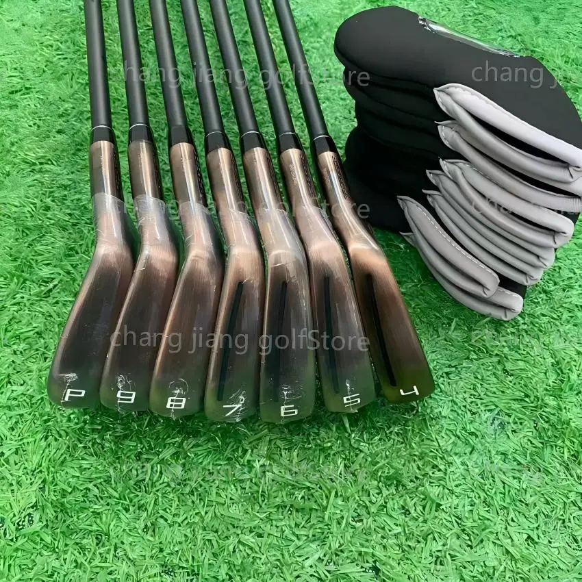 

New 2024 Golf Irons Copper Color Set P 790 456789P with Shaft and Grip P 790 Golf Club Iron set 8pcs Head Cover