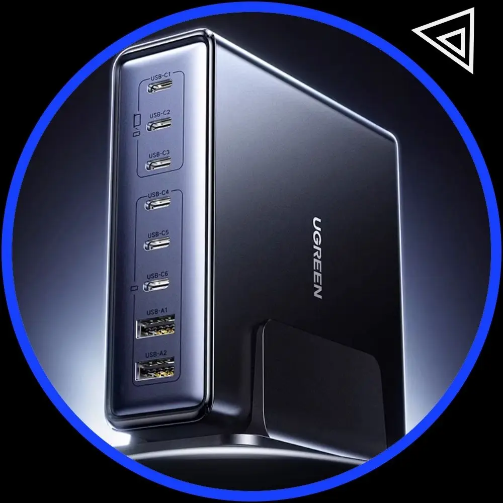 

UGREEN 200W GaN Charger 8 in 1 Desktop Charging Station With Base Fast Charging X766 For Macbook Laptop iPhone Tablet Gift