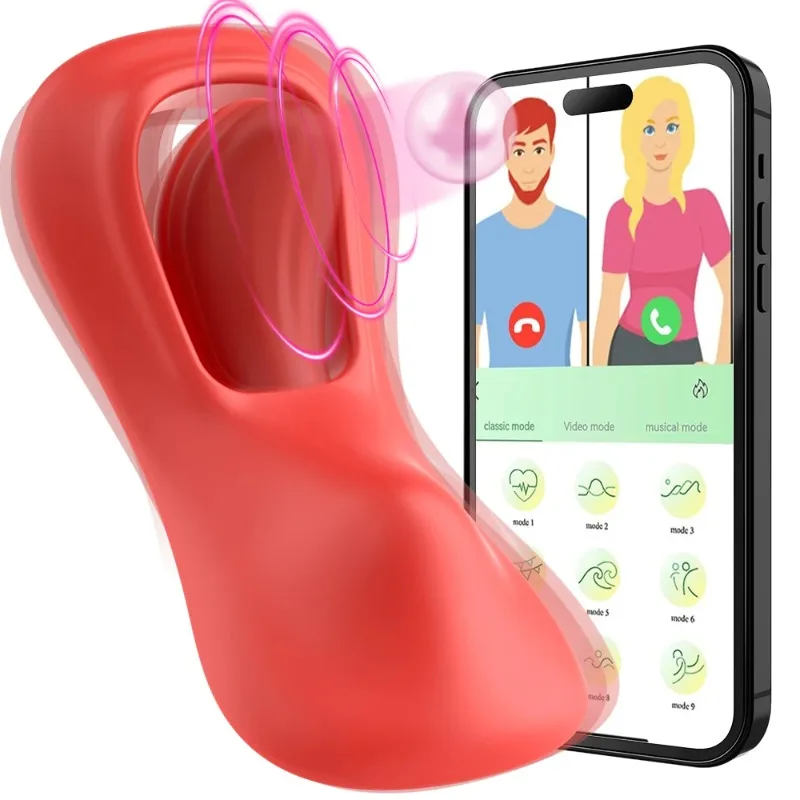 يمكن ارتداؤها هزاز App التحكم عن بعد على شكل اللسان الهزاز الصغير سراويل فراشة البظر محفز البظر الجنس لعب للنساء