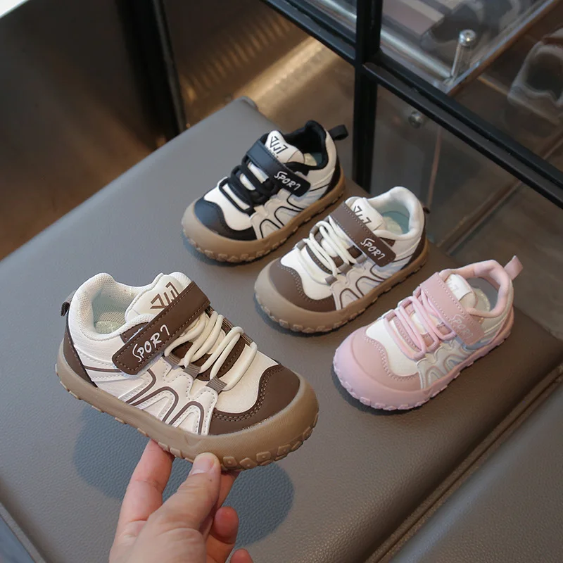 

Весенне-осенняя модная повседневная обувь для девочек, школьная универсальная детская теннисная обувь, трендовая детская спортивная обувь для мальчиков с крючками и петлями