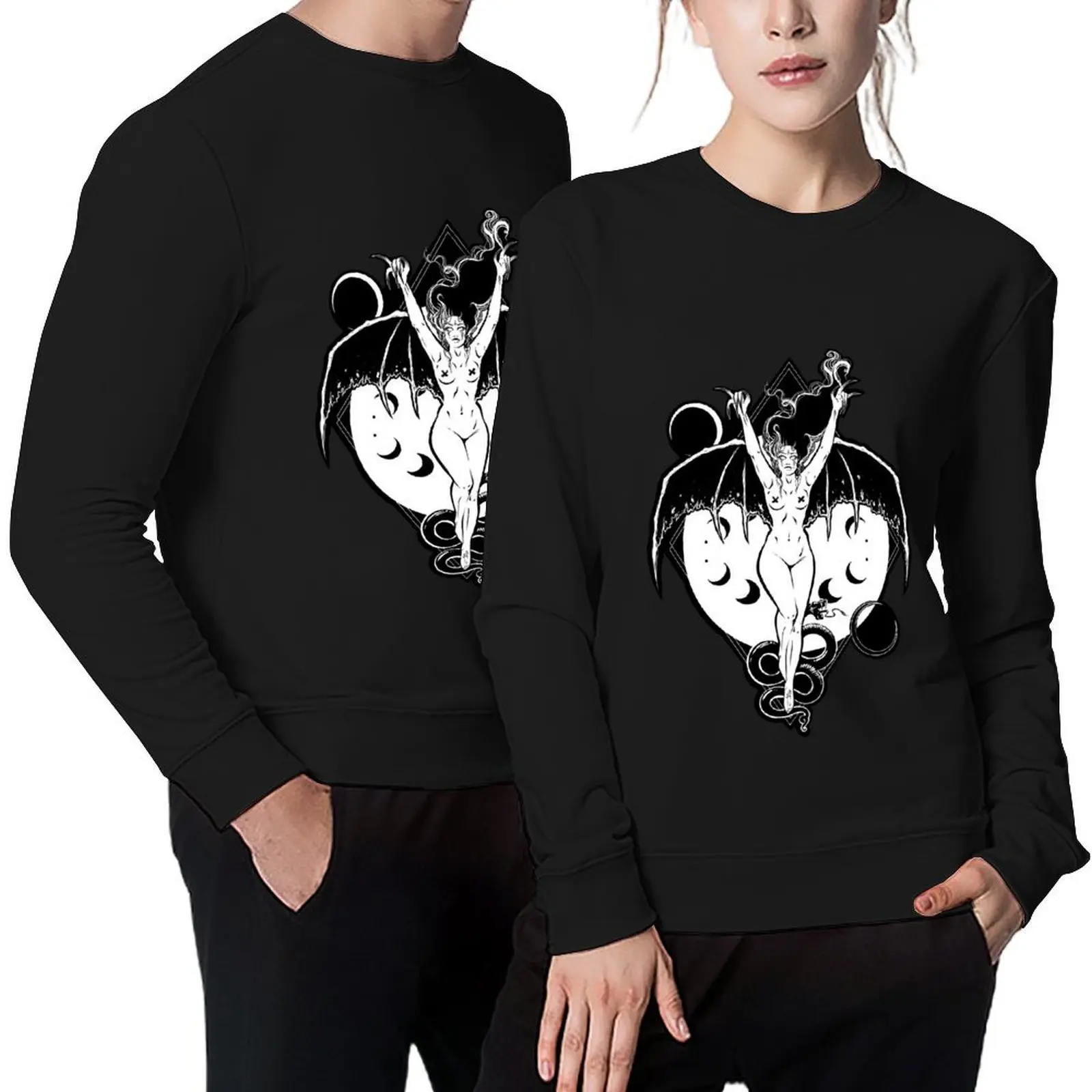 

BatGirl, halloween bats, woman, dark nun, night night, vampire, dracula, star, snake, witch, stranger, black, tarot, de Pullover