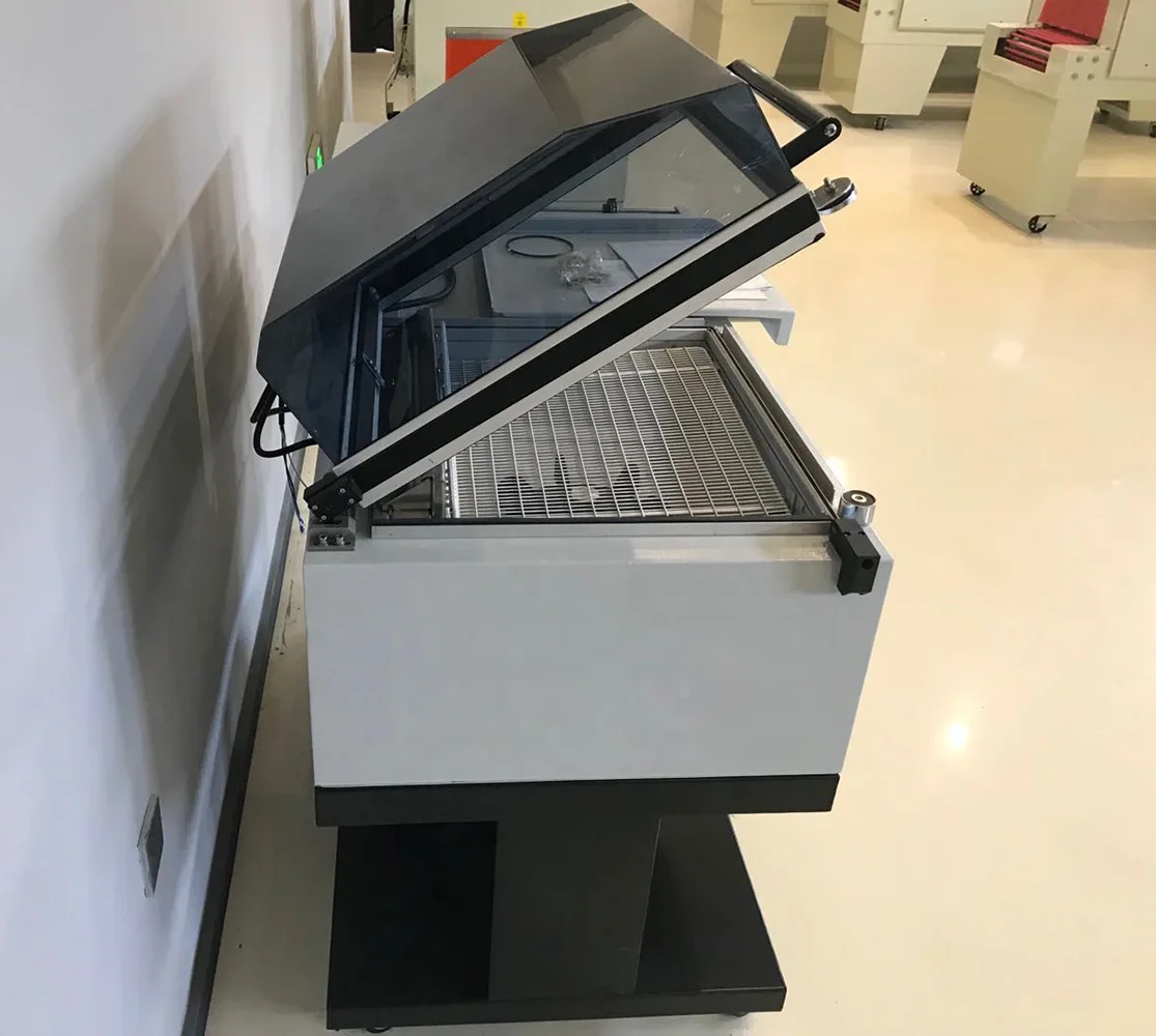 

High Quality Manually Semi Automatic Onestep Heat Shrink Film Chamber Wrapping Packing Machine Wrapper For Case Box,Bottles