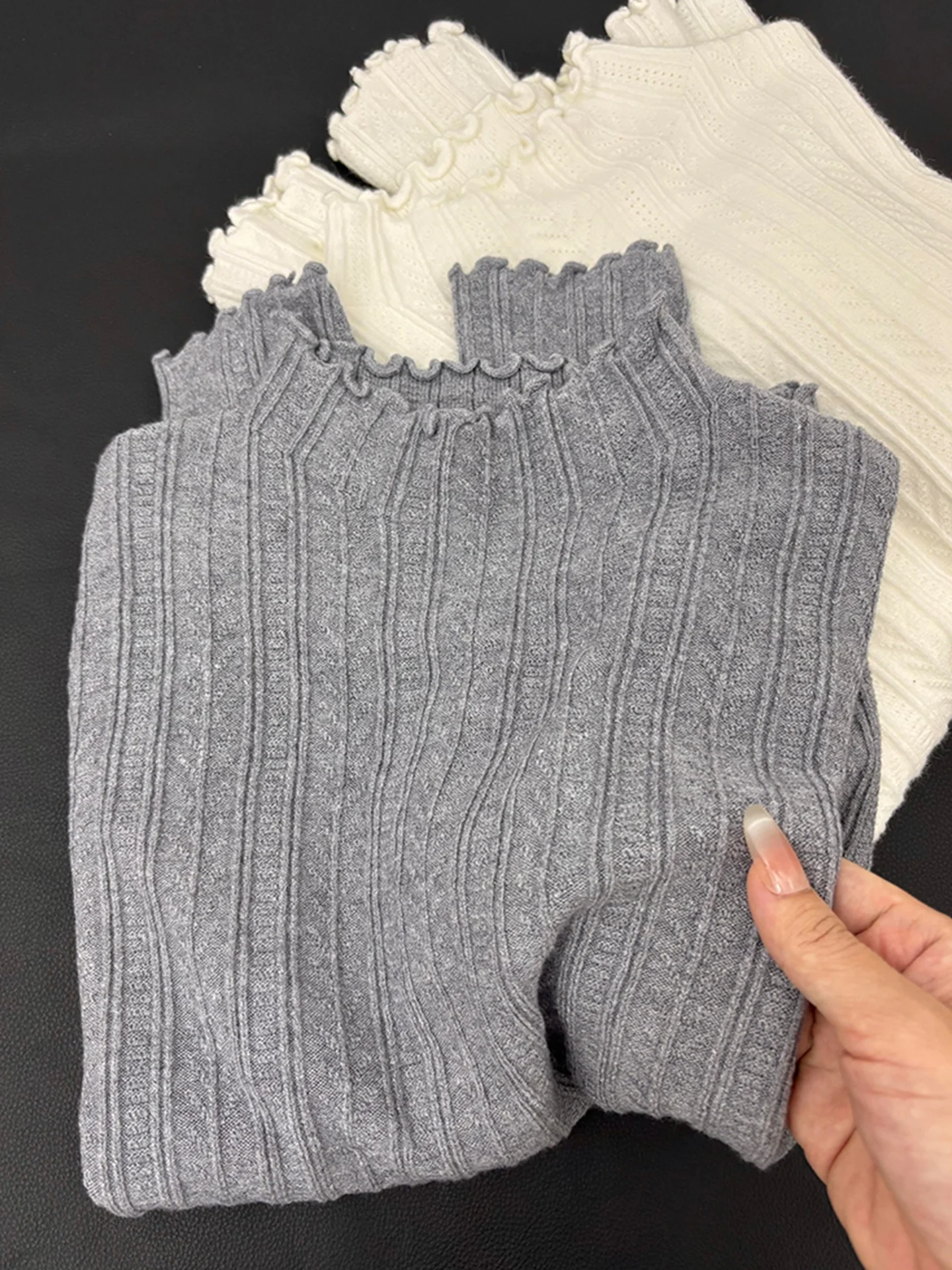 

Женский вязаный свитер Long Sve Camere, зимняя модная внутренняя одежда, приятный для кожи полосатый дизайн, корейский сле