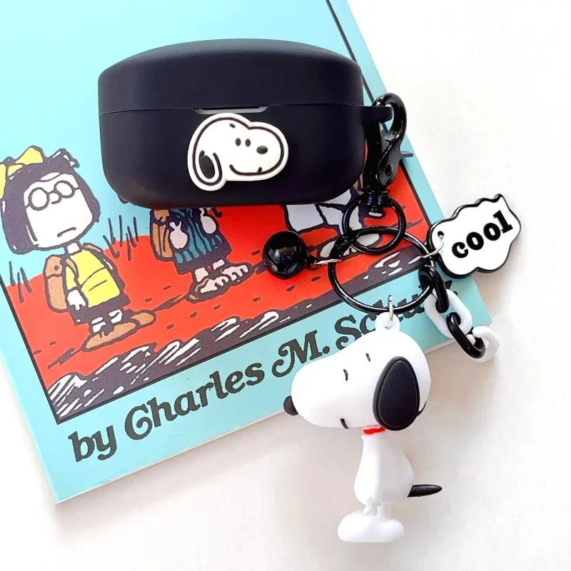 لطيف حقيبة سماعة الاذن غطاء لسوني WF-1000XM5 / WF1000 XM4 سيليكون سماعات لاسلكية شحن صندوق واقية قذيفة مع المفاتيح