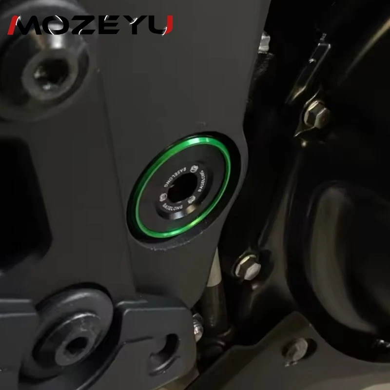 

Frame Plug For Kawasaki ZX6R ZX-6R 2024 2025 ZX10R ZX-10RR 2023- Motorcycle Accessories CNC Aluminium Frame Hole Caps Cover Plug