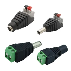 5pcs 12V DC Power Connector Plug Jack Male Female Socket Barrel 2.1mm x 5.5mm Adapter for CCTV Camera LED Strip Supply Terminal