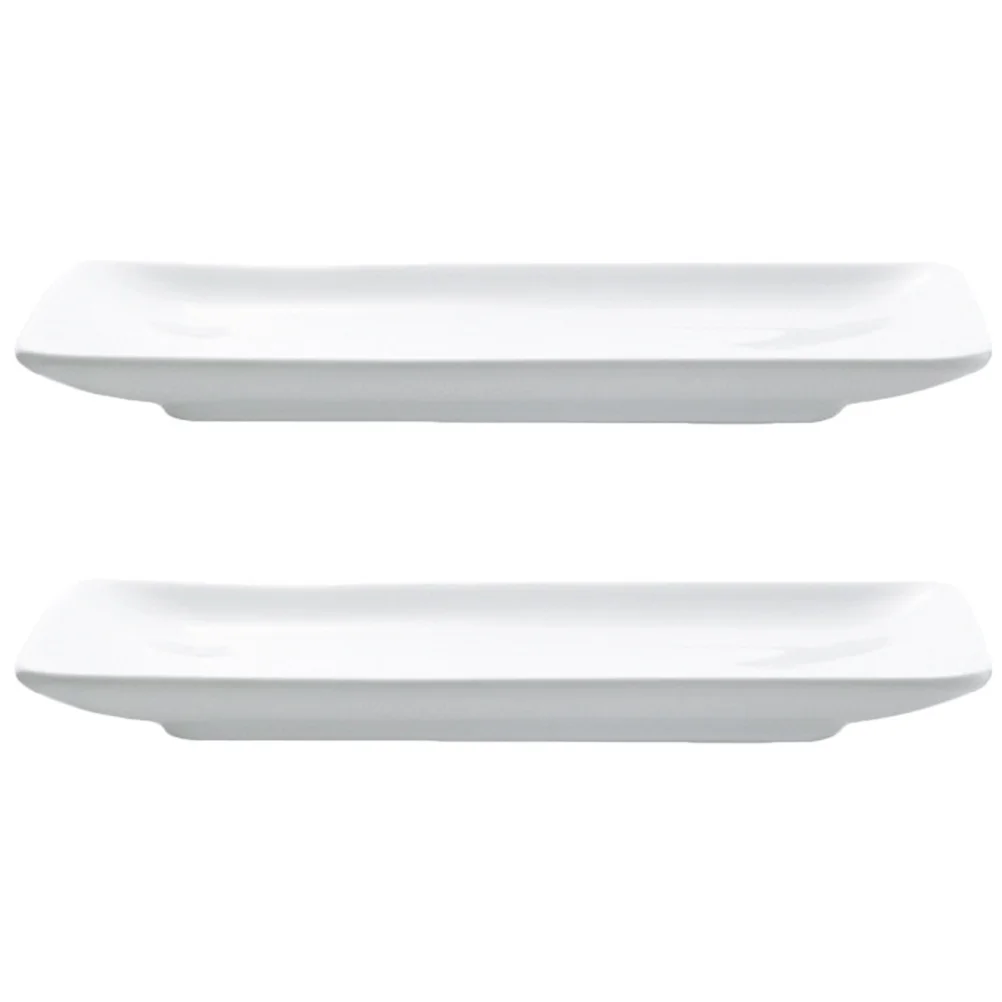 

2 Pcs Jewelry Tray Holder Dish Trays Ring Plate for Serving Entertaining White Plates