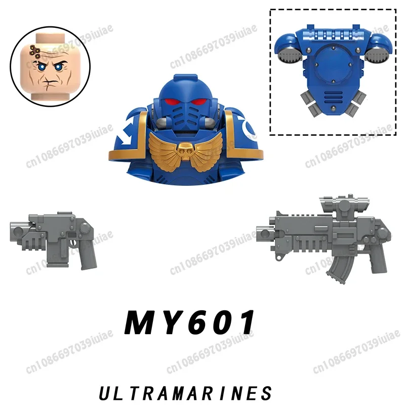 MY601-MY615 Ultramarines: A Warhammer 40,000 Mini Robot Figure Toy Bricks Assembling Doll Building Blocks Birthday Present MY611