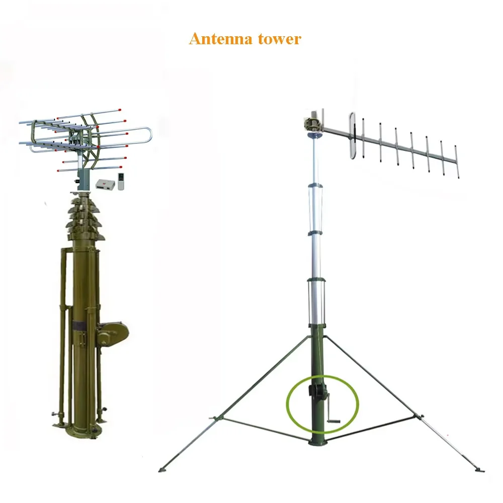 Wholesale 4m 6m 8m 10m 12m 14m 50ft and 60ft Manual Lifting Telescopic Mast Antenna Tower