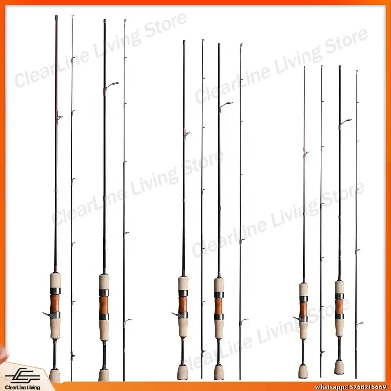 卸売トラウト釣り竿-155cm-168cm-180cm-高炭素繊維超軽量2ピーススピニングロッド-キャスティングロッド-パンフィッシング