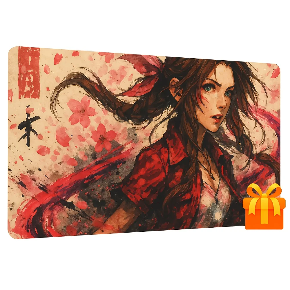 A red table mat specially designed for anime fans, suitable for card games and board games particularly suitable for trading