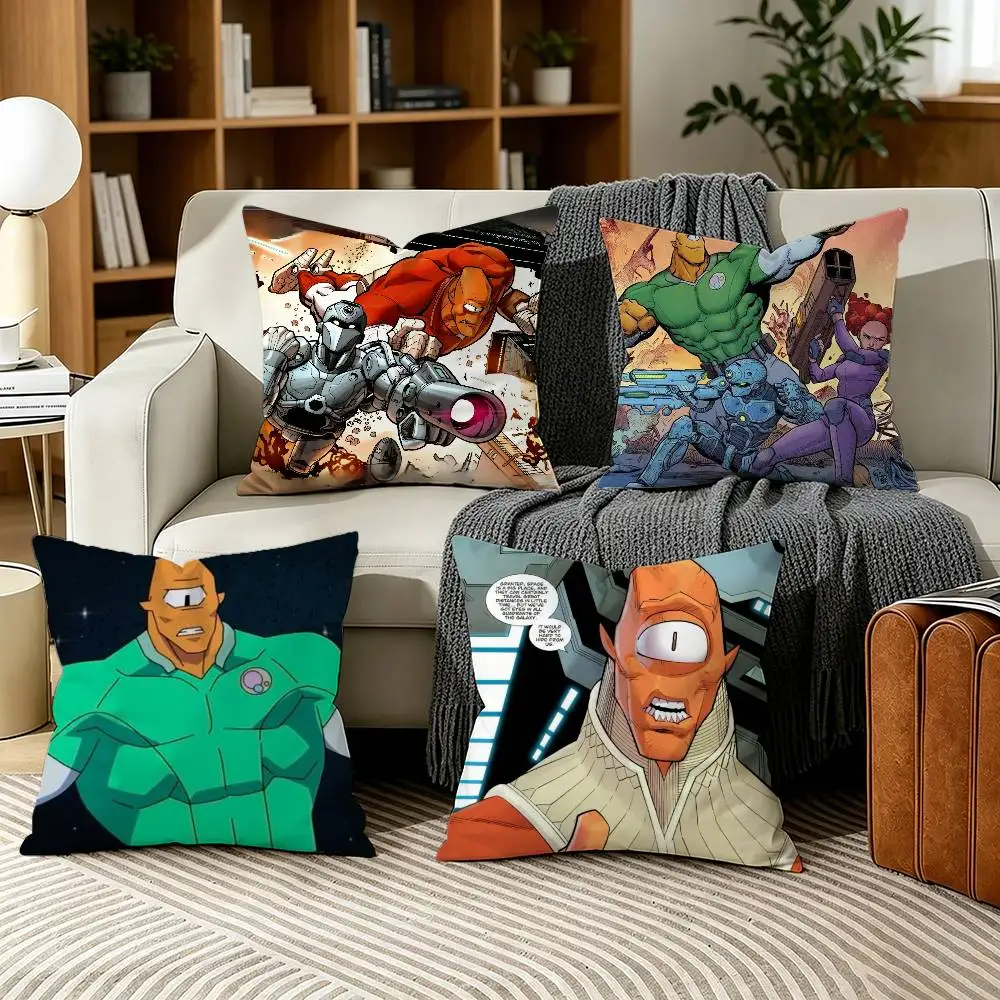 Allen the Alien Cartoon Invincible Pillow Case for Sofa Living Room Home office Decor Protective Cover