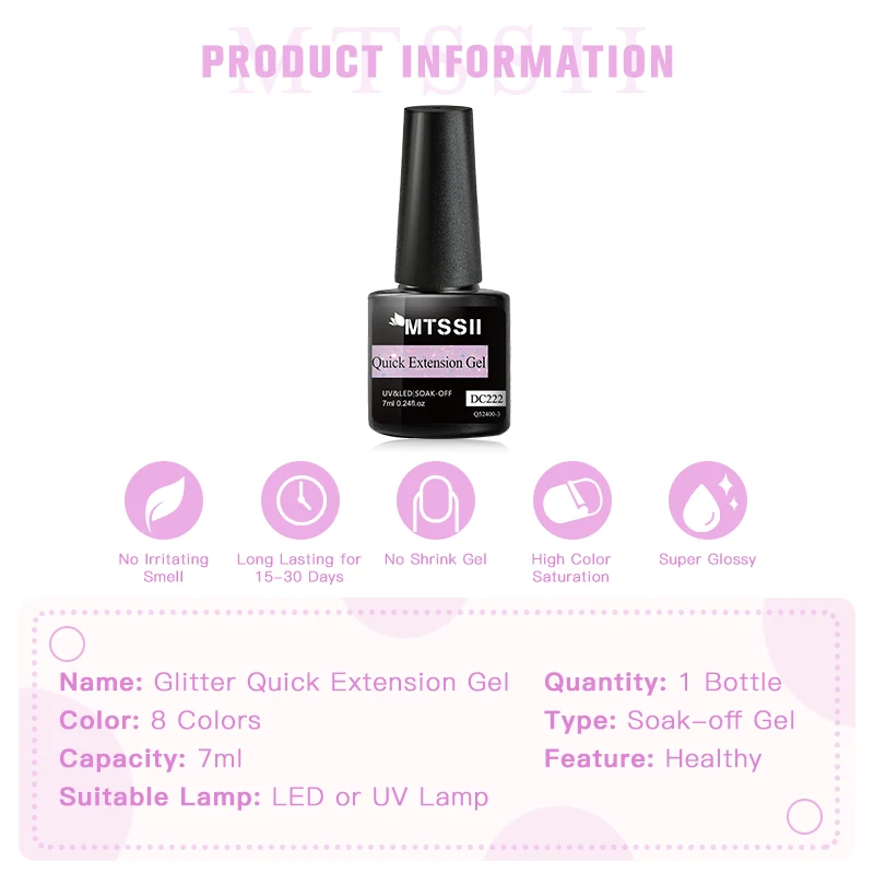 ملحقات سريعة لامعة بيضاء حليبي من Mtssii طلاء أظافر ، شفق لامع ، ترتر ، تمديد لون الأحلام ، بناء ، ورنيش ، 7 #5