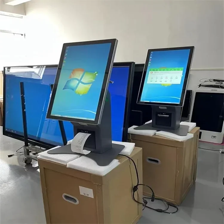 

21.5 inch restaurant unattended desktop automatic touch fast food self-service order payment pos end point order kiosk
